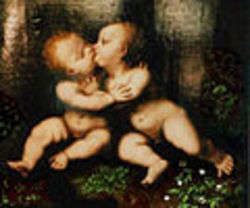 The Holy Infants Embracing by Leonardo da Vinci