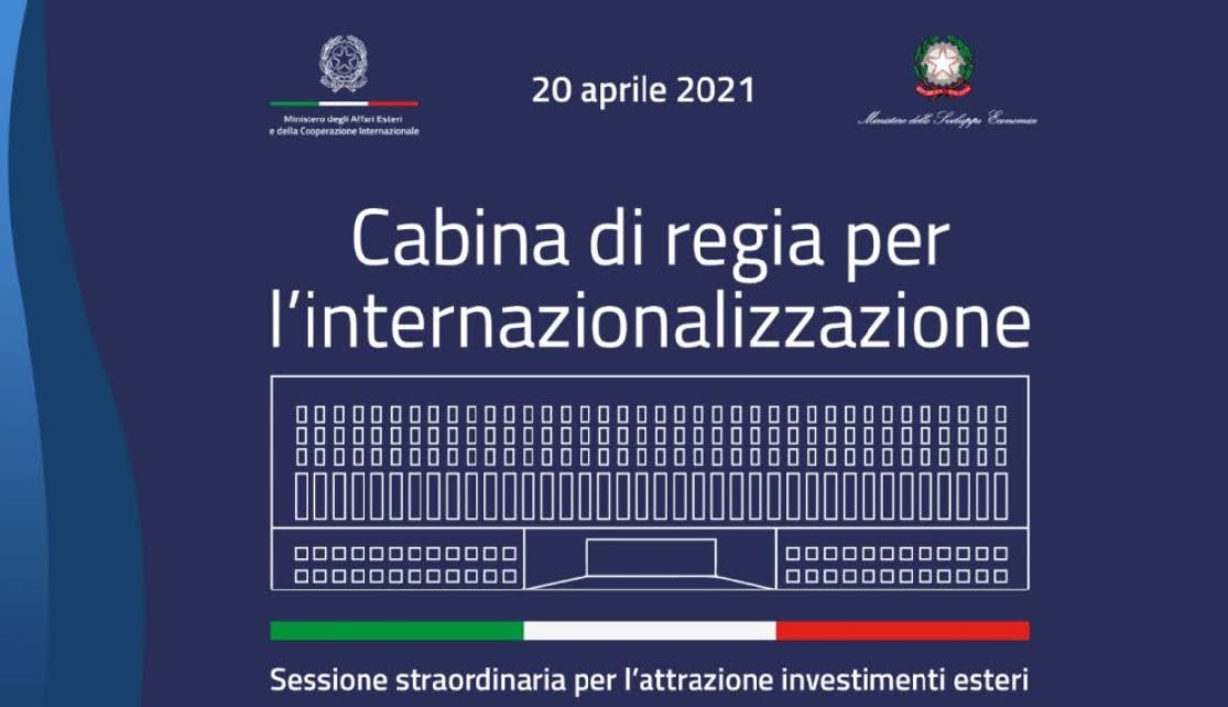 Cabina di regia per l’internazionalizzazione - Sessione straordinaria per l’attrazione investimenti esteri